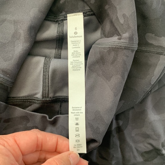 Lululemon Align Super High Rise Shorts 10" Incognito Camo Multi Grey - Picture 6 of 10